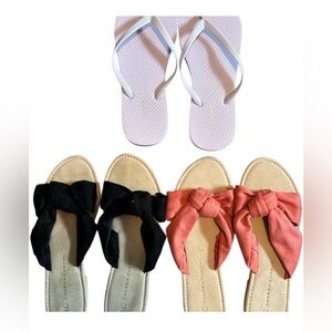 Lauren Conrad Stylish Women's Sandals - Black and Coral